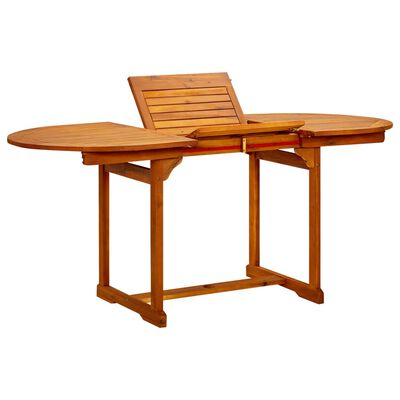 vidaXL Garden Dining Table (47.2"-66.9")x31.5"x29.5" Solid Acacia Wood