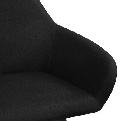 vidaXL Dining Chairs 2 pcs Black Fabric