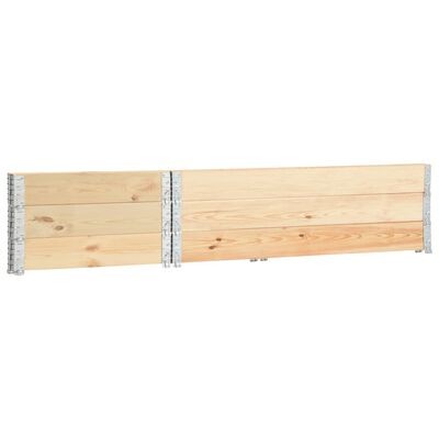 vidaXL Pallet Collars 3 pcs 19.7"x59.1" Solid Pine Wood