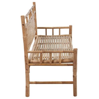 vidaXL Patio Bench with Cushion 47.2'' Bamboo