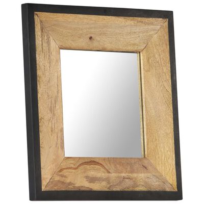 vidaXL Mirror 19.7"x19.7" Solid Mango Wood