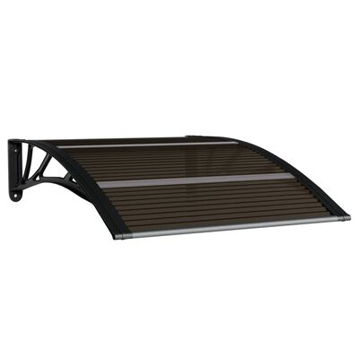 vidaXL Door Canopy Black 39.4"x29.5" Polycarbonate