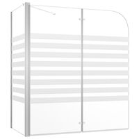 vidaXL Bath Enclosure 47.2"x26.8"x51.2" Tempered Glass Stripe