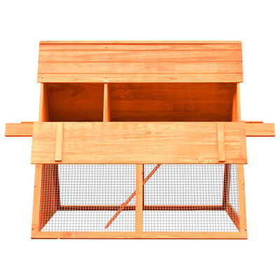 vidaXL Rabbit Hutch Solid Pine & Fir Wood 59.8"x50.4"x42.5"