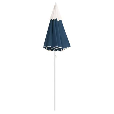 vidaXL Garden Parasol with Steel Pole Blue 70.9"