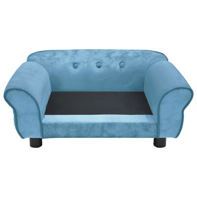 vidaXL Dog Sofa Turquoise 28.3"x17.7"x11.8" Plush