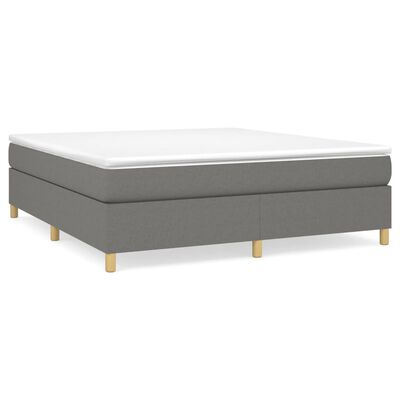 vidaXL Bed Frame Dark Gray 76"x79.9" King Fabric