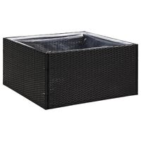 vidaXL Garden Planter Black 31.5"x31.5"x15.7" Poly Rattan