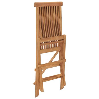 vidaXL Folding Patio Chairs 6 pcs Solid Teak Wood