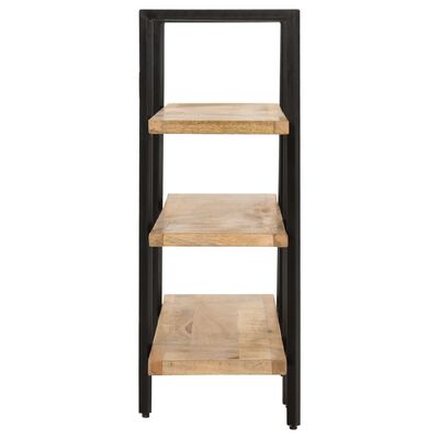 vidaXL 3-Tier Bookcase 63"x12.2"x31.5" Solid Mango Wood