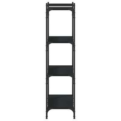 vidaXL Bookcase 4-Tier Black 31.5"x11.8"x47.2" Engineered Wood