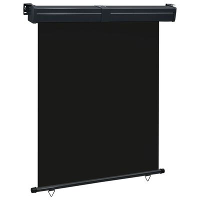 48424 vidaXL Balcony Side Awning 57.1"x98.4" Black