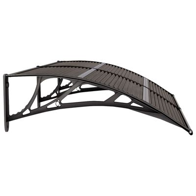 vidaXL Door Canopy Black 59.1"x29.5" Polycarbonate