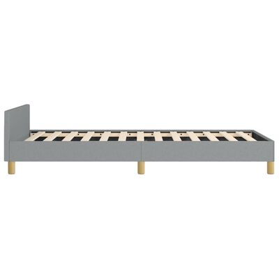 vidaXL Bed Frame without Mattress Light Gray Twin Fabric