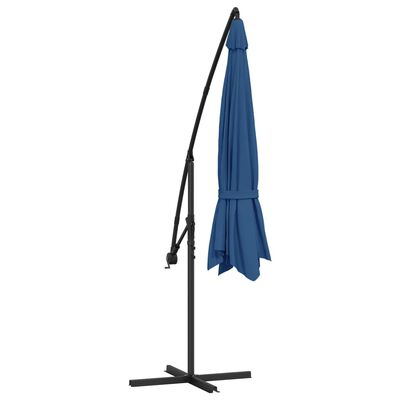 vidaXL Cantilever Garden Parasol with Aluminum Pole 137.8" Blue