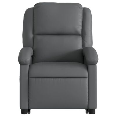 vidaXL Electric Stand up Recliner Chair Gray Faux Leather