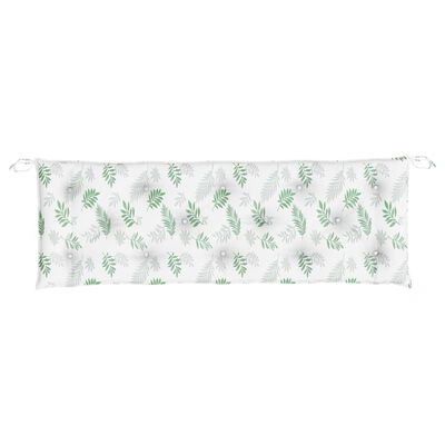 vidaXL Garden Bench Cushion Leaf Pattern 59.1"x19.7"x2.8" Oxford Fabric