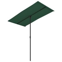 vidaXL Outdoor Parasol with Aluminum Pole 70.9"x43.3" Green