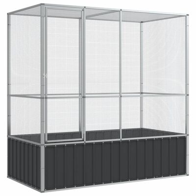 vidaXL Aviary Silver 82.9"x42.1"x83.5" Steel