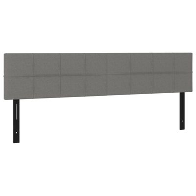 vidaXL Headboards 2 pcs Dark Gray 39.4"x2"x30.7"/34.6" Fabric