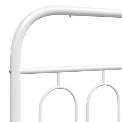 vidaXL Metal Headboard White 39.4"