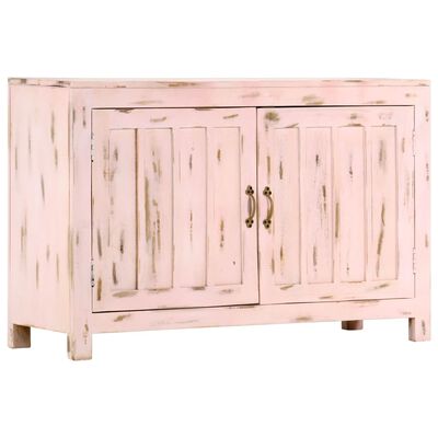 vidaXL Sideboard Light Pink 43.3"x13.8"x27.6" Solid Mango Wood