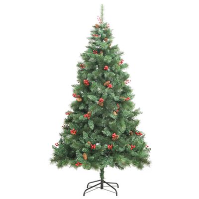 vidaXL Artificial Hinged Christmas Tree 300 LEDs & Ball Set 94.5"