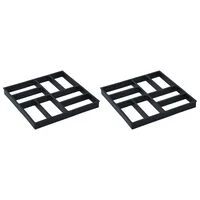 vidaXL Pavement Molds 2 pcs 15.7"x15.7"x1.6" Plastic