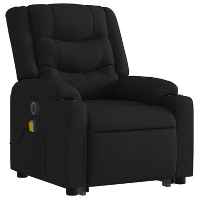 vidaXL Electric Stand up Massage Recliner Chair Black Fabric