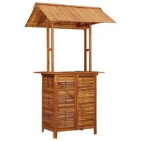 vidaXL Patio Bar Table with Rooftop 44.5"x41.7"x85.4" Solid Wood Acacia