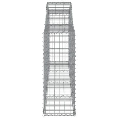 vidaXL Arched Gabion Baskets 17 pcs 118.1"x11.8"x31.5"/39.4" Galvanized Iron