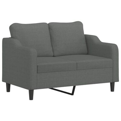 vidaXL 3 Piece Sofa Set with Pillows Dark Gray Fabric