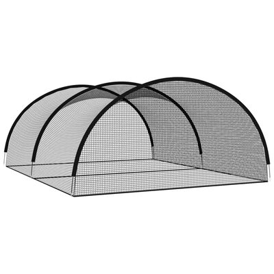 vidaXL Baseball Batting Cage Net Black 236.2"x157.5"x98.4" Polyester