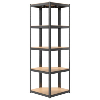 vidaXL 5-Layer Corner Shelf Anthracite Steel&Engineered Wood