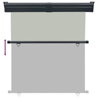 vidaXL Balcony Side Awning 63"x98.4" Gray