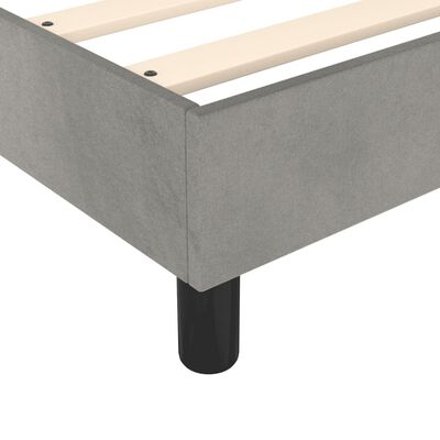 vidaXL Bed Frame Light Gray 72"x83.9" California King Velvet