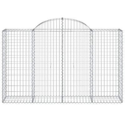 vidaXL Arched Gabion Baskets 5 pcs 78.7"x19.7"x47.2"/55.1" Galvanized Iron