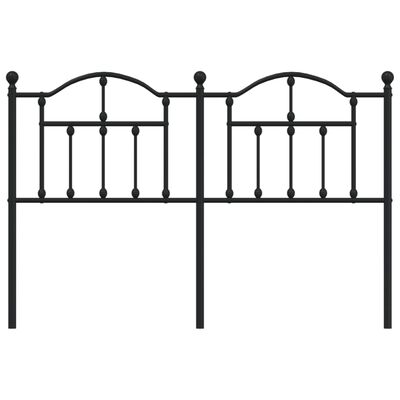 vidaXL Metal Headboard Black 59.1"