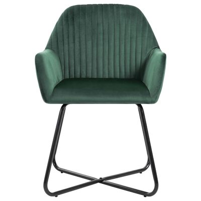 vidaXL Dining Chairs 6 pcs Green Velvet