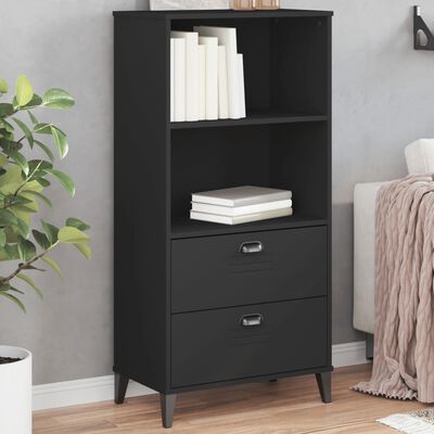 vidaXL Bookcase VIKEN Black 23.6"x13.8"x48.4" Engineered Wood