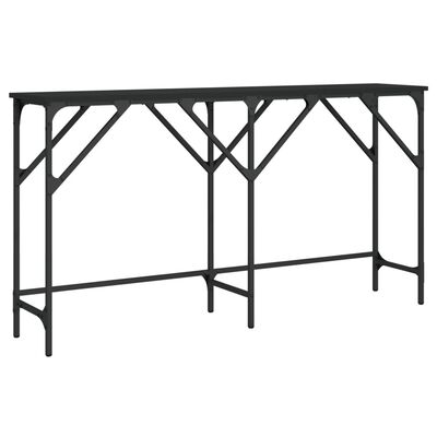 vidaXL Console Table Black 55.1"x11.4"x29.5" Engineered Wood