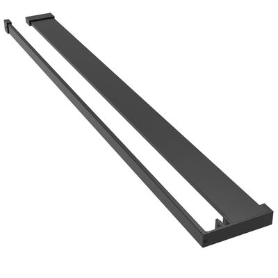 vidaXL Shower Shelf for Walk-in Shower Wall Black 39.4" Aluminum