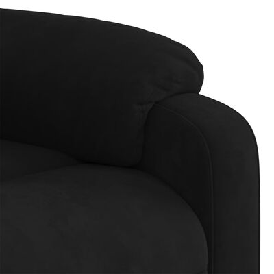 vidaXL Stand up Massage Recliner Chair Black Velvet