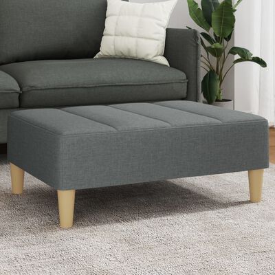 vidaXL Footstool Dark Gray 30.3"x21.7"x12.2" Fabric