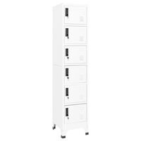 vidaXL Locker Cabinet White 15"x15.7"x70.9" Steel