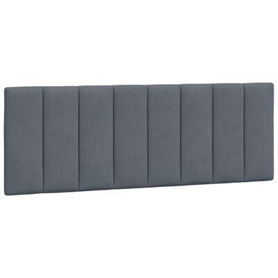 vidaXL Headboard Cushion Dark Gray 53.9" Velvet