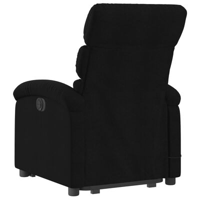 vidaXL Stand up Massage Recliner Chair Black Fabric