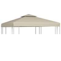 vidaXL Gazebo Cover Canopy Replacement 1 oz/ft² Beige 9.8'x9.8'