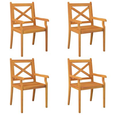 vidaXL 5 Piece Patio Dining Set Solid Wood Acacia