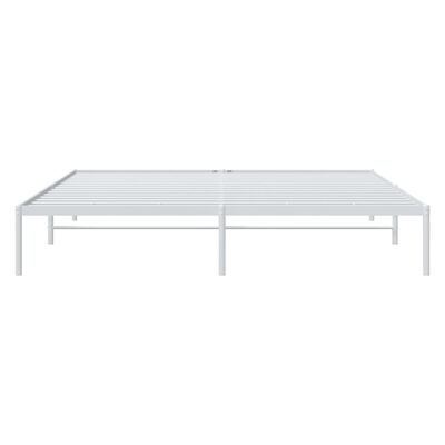 vidaXL Metal Bed Frame White 72"x83.9" California King